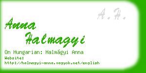 anna halmagyi business card